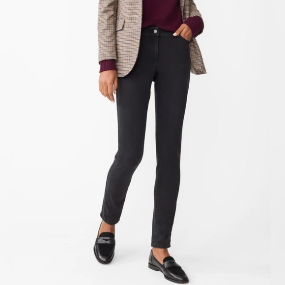 J. McLaughlin Women’s Cotton Stretch Classic Mid-Rise Jeans Black Size 6 EUC - Picture 1 of 11